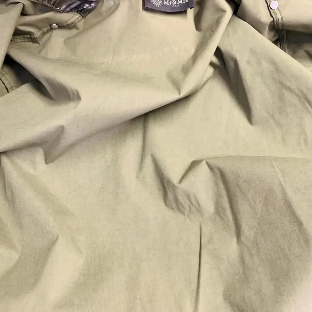 MR & MRS Size XS Green Olive Shimmery Cotton Blend Parka Jacket